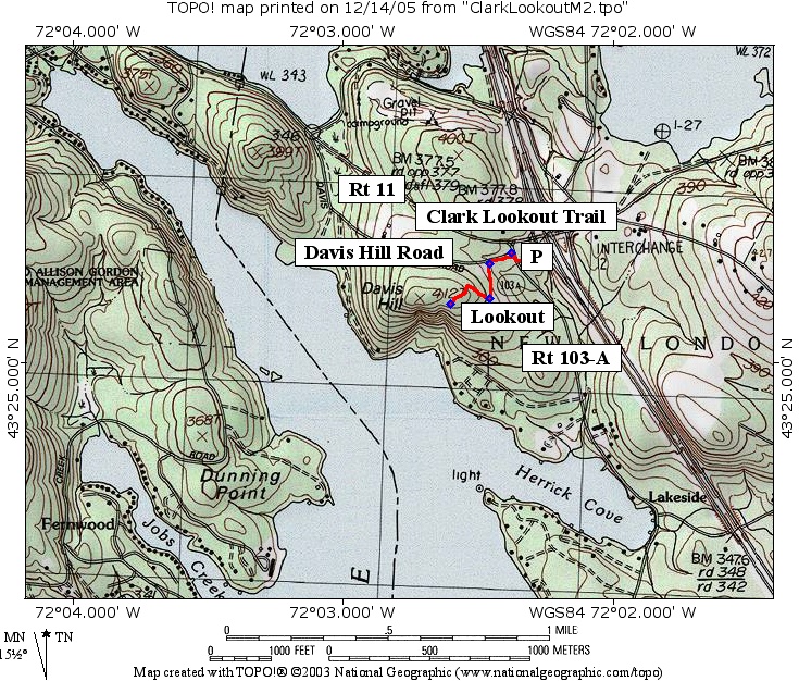 Clark Lookout Map